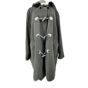 Jessica London Winter Coat Womens 26T Wool Blend Toggle Closure Removable Hood